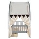 preview thumbnail 14 of 18, Twin Size Daybed with Arched Roof, 2 Drawers, Wood House Canopy Bed with Fabrics Curtain and Light Strip for Kids Teens, Gray