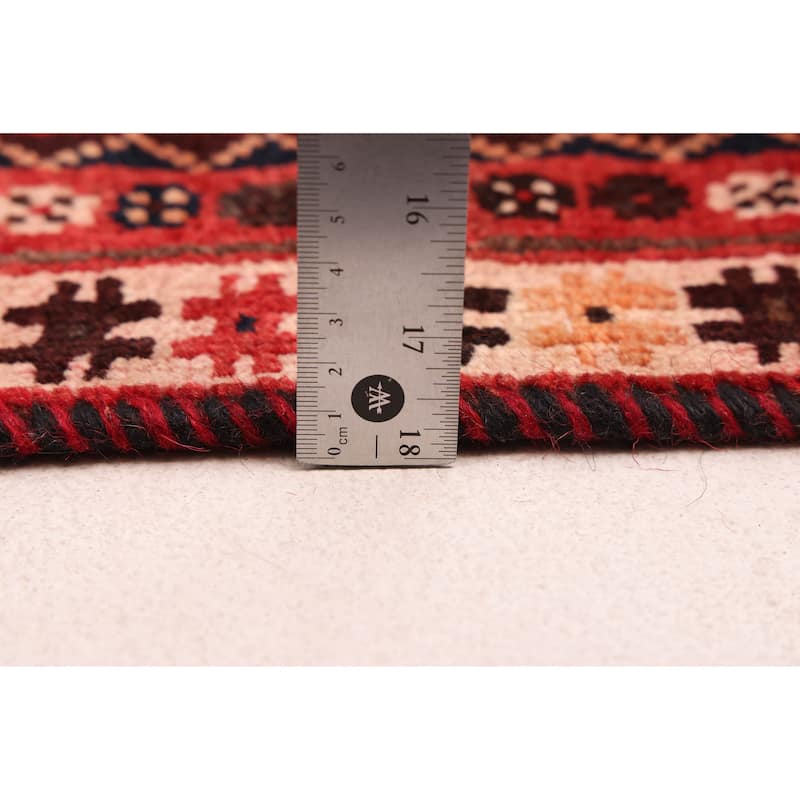 ECARPETGALLERY Hand-knotted Melis Vintage Red Wool Rug - 6'4 x 9'6