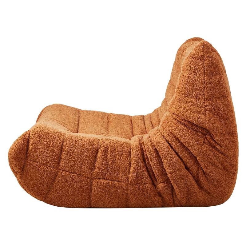 L Shaped Bean Bag Chair with Armrests and Storage Pocket - 38.98 x 36.22 x 28.35 inches