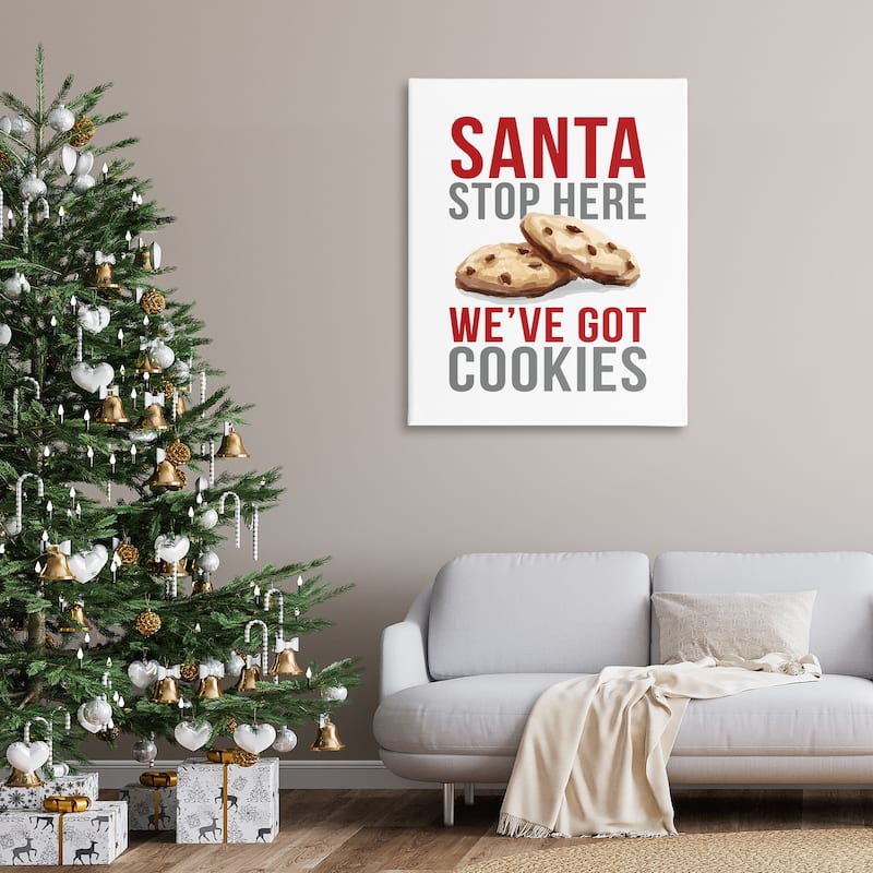 Stupell Santa We Have Cookies Canvas Wall Art Design By Dogwood Portfolio