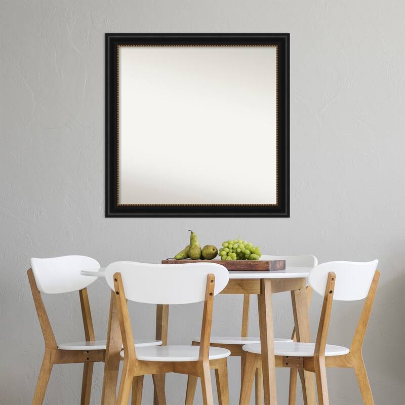 Non-Beveled Wall Mirror - Manhattan Black Frame