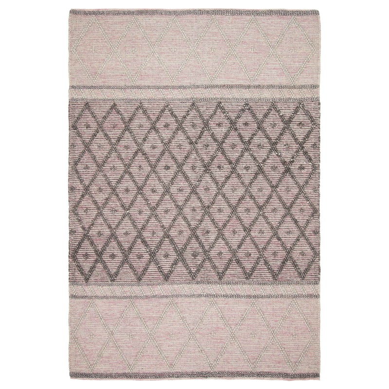 ECARPETGALLERY Braid weave Sienna Grey Wool Rug - 6'2 x 8'11 - Dark Grey - 6'2 x 8'11