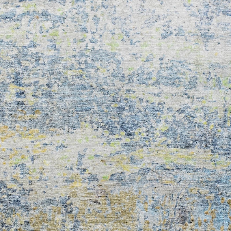 HomeRoots Abstract Transitional Rectangle Outdoor Rug
