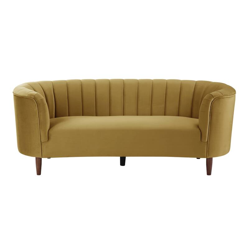 Yanna Tufted Sofa with Wooden Leg