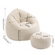 preview thumbnail 85 of 101, Microfiber High-Density Foam Bean Bag Lounge Chairs with Removable Footrest