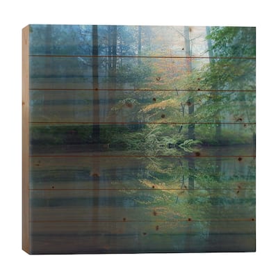 The Forest Print On Wood by Adelino Goncalves - Multi-Color