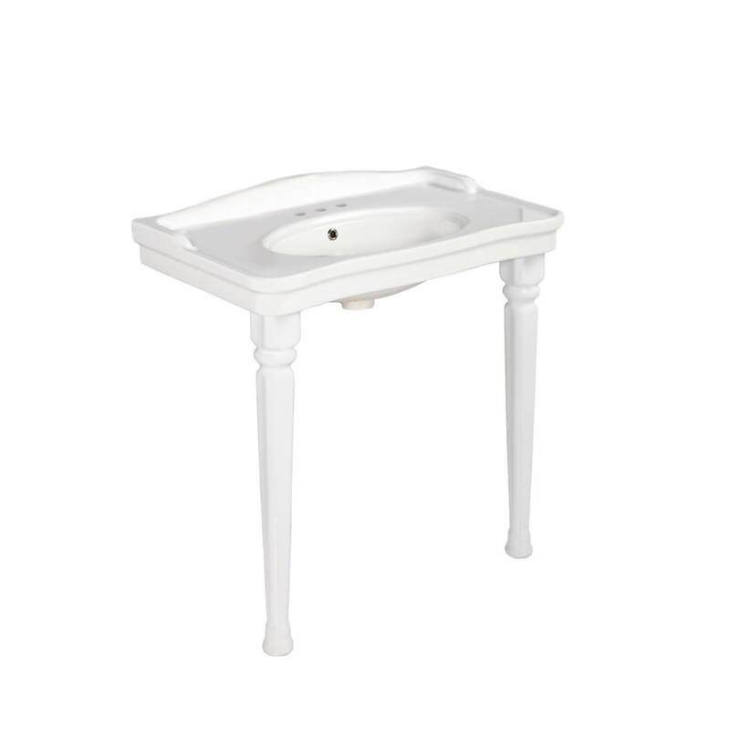 WS Bath Collections Antique AN 100.01+270 Antique 39-3/8" Rectangular - Glossy White