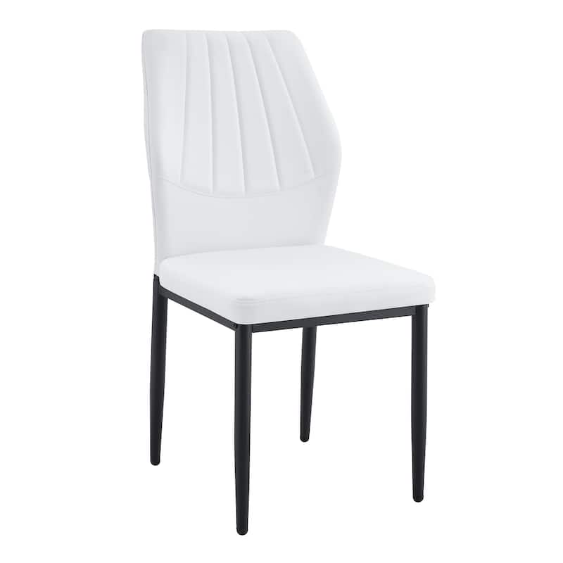 Dining Chair Reception Chair Accent Chair Set of 6 Office Chair White Kitchen Chair Meeting Room Chair - White Black