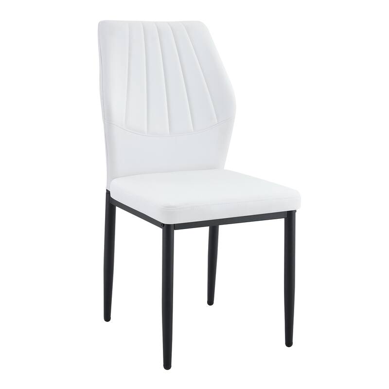 Set of 6 Dining Chairs, 37 inches High: Ergonomic PU Backrest, Combines Comfort and Style