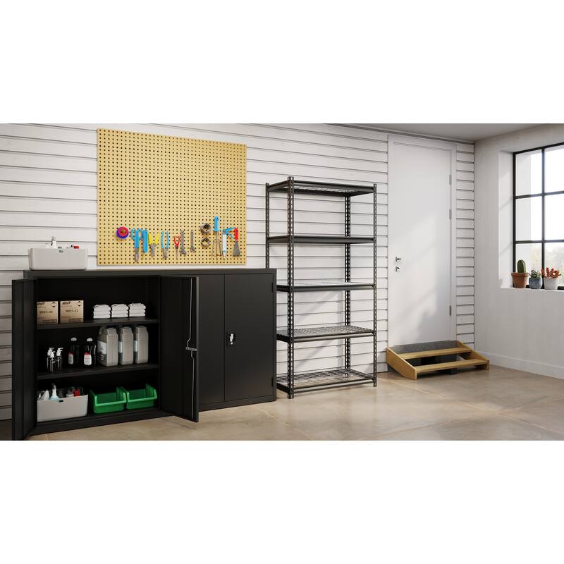 Iron Horse Wire Shelving Assorted Sizes 4 and 5 Shelf in Black