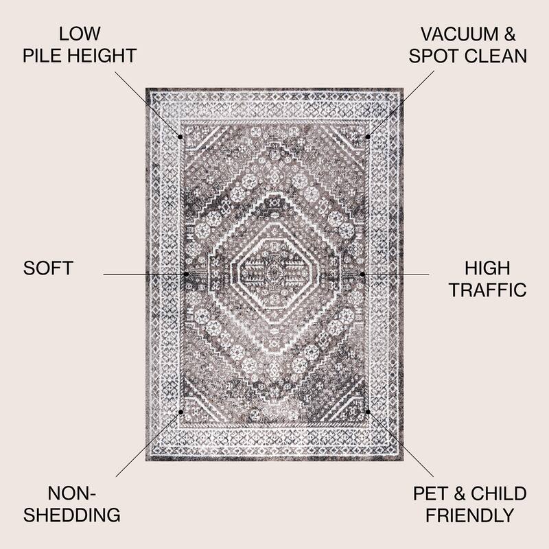 JONATHAN Y Dhiya Cottage Medallion Area Rug
