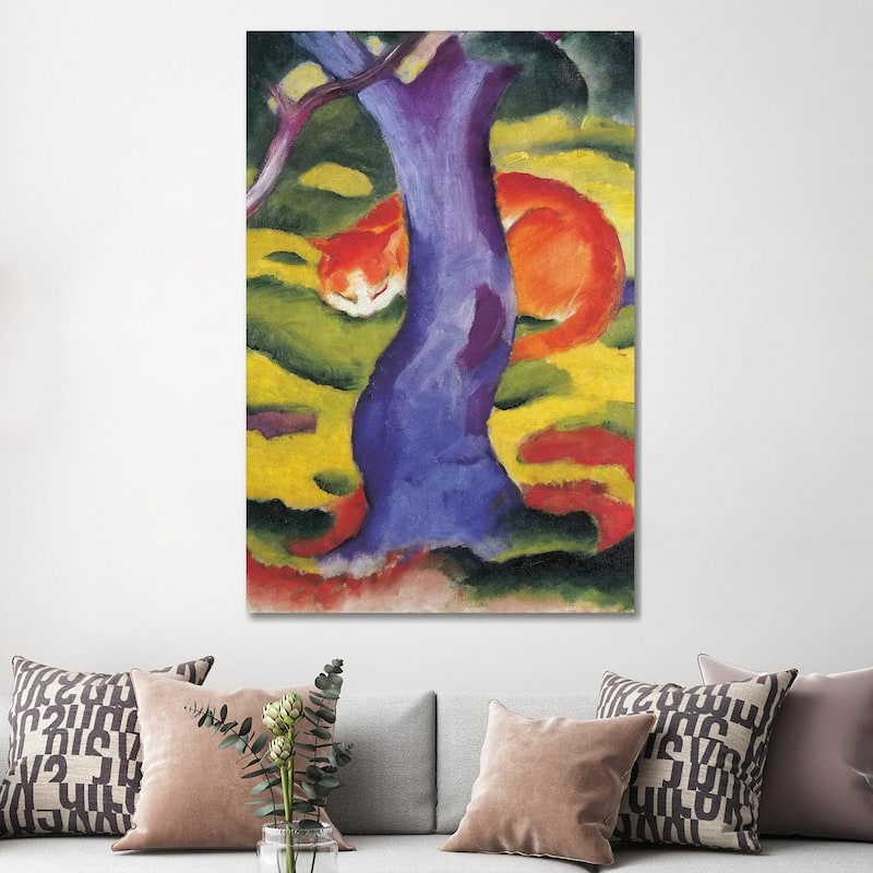 iCanvas "Cat behind tree, 50x70 cm" by Franz Marc Canvas Print