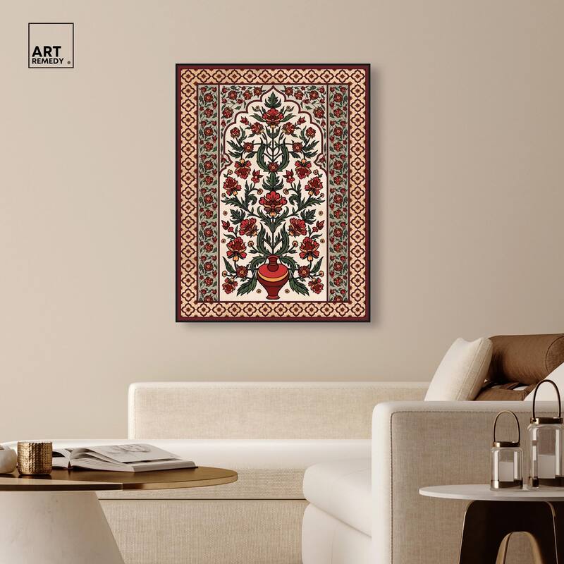 Royal Floral Mat Canvas by Art Remedy