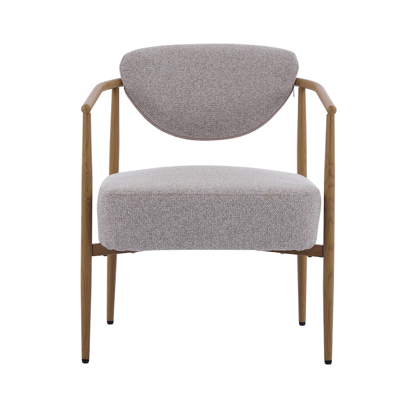 Set of 2 Dining Chairs, Living Room Chair, PU with Foam Back and Seat, Soft and Comfortable Seating, Metal Frame