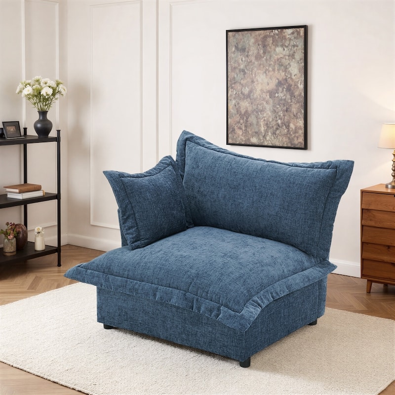 Double Layer Cushion Comfy Cloud Modular Sectional Sofa Couch Ottoman