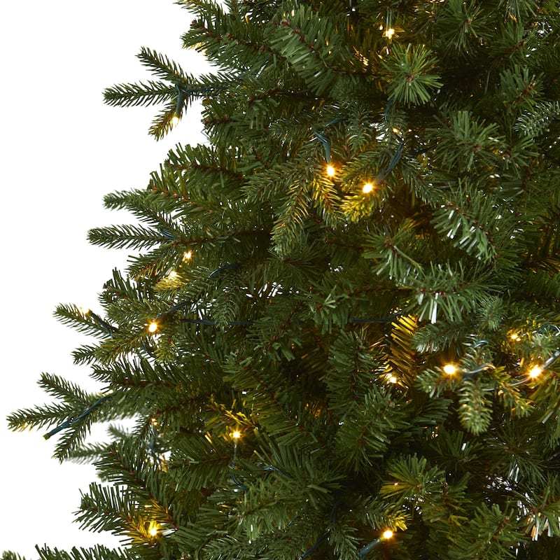 6ft. Fir Artificial Christmas Tree with 250 Clear LED Lights - Classic Seasonal Holiday X-Mas Glow