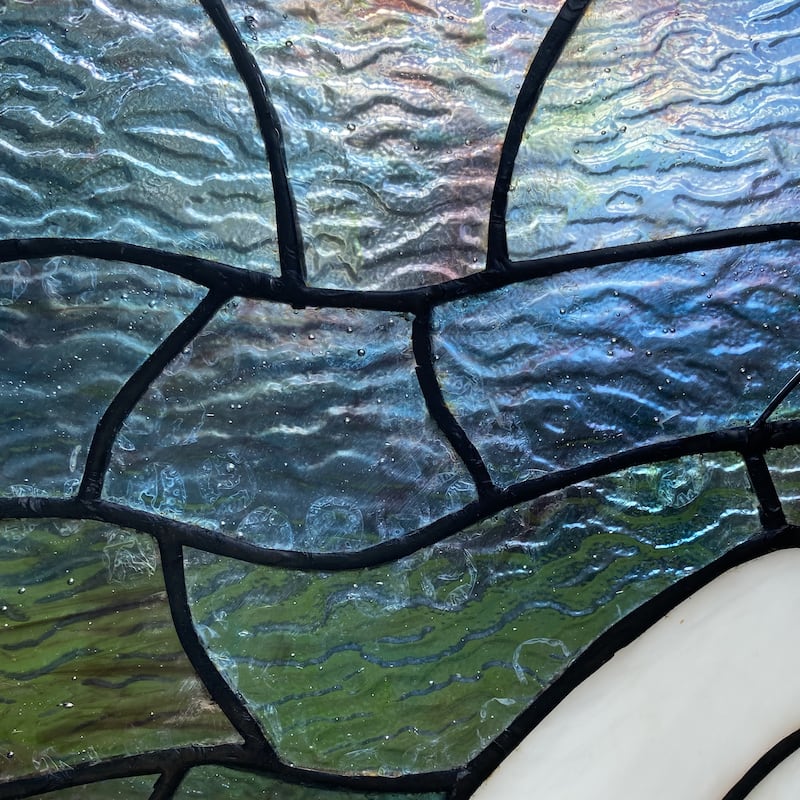 River of Goods River of Goods 18-Inch Majestic Crane Stained Glass Window Panel - 12" x 0.25" x 18"