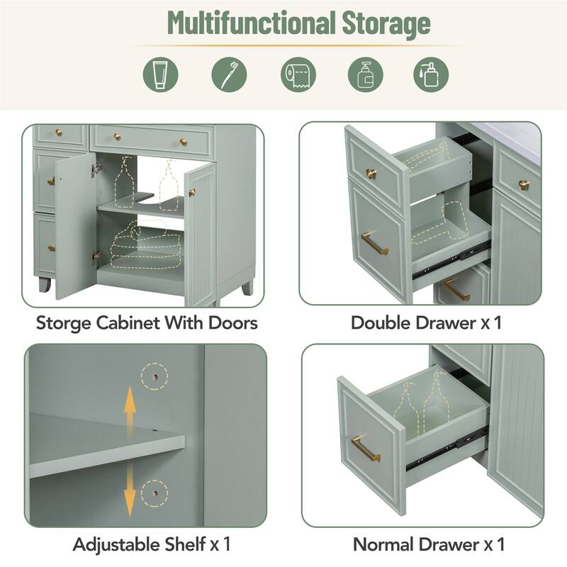 [Cabinet Only] 36" Bathroom Vanity(Sink not included)
