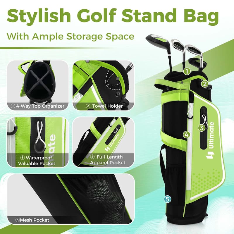 Ultimate Kids Golf Practice Set Junior Complete Golf Club Set for Kids - See Details