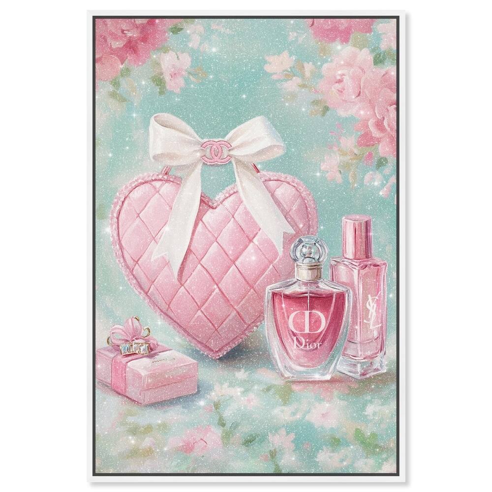 Little Heart Shaped Purse Canvas by Art Remedy