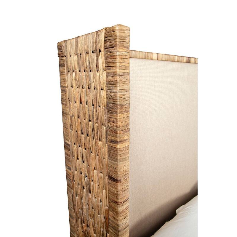 Furniture Classics Kimberly Natural Wood and Woven King Platform Bed