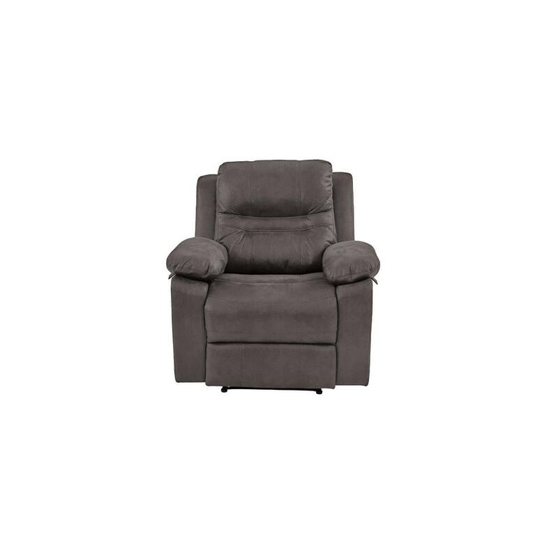 Contemporary Motion Recliner Chair 1pc Glider Rocker Recliner Living Room Furniture Slate Blue Breathable Leatherette - Slate Blue