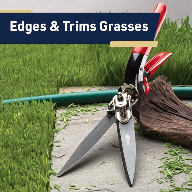 Grass Shears - Garden Clippers with Rotating Handle - Grass Cutter Edging Shears by Kings County Tools