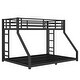 preview thumbnail 8 of 7, Stable and Safe Twin XL over Queen Metal Bunk Bed with Dual Ladders for Bedroom