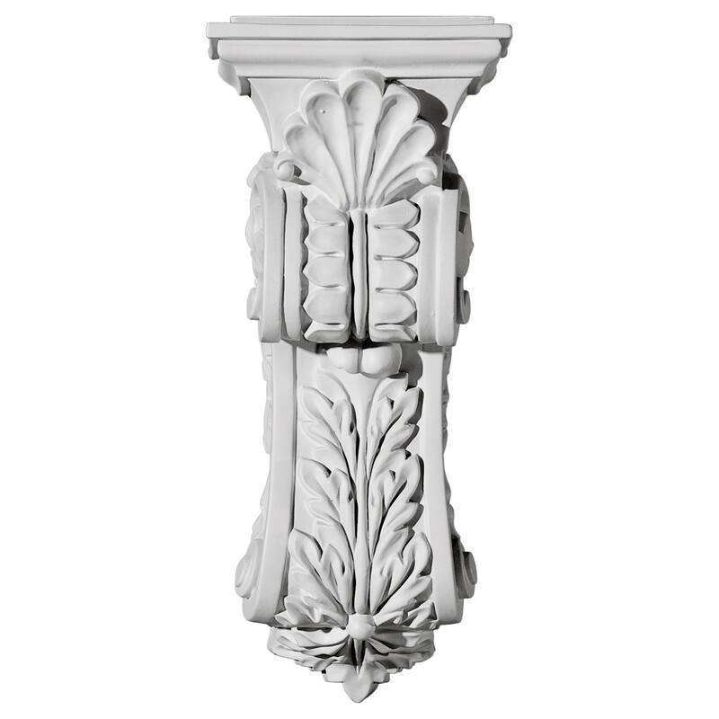4 5/8"W x 5 1/4"D x 10 3/4"H Scroll Leaf Corbel