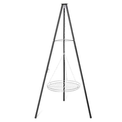 Campfire Tripod Grill Adjustable Height BBQ Grill Grate - N/A