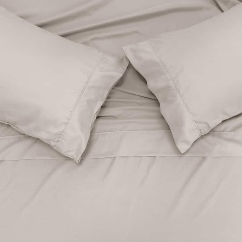 Jennifer Adams Lux Enzyme-Washed Triple-Brushed Signature Soft Sheet Set - Queen 4pc. - Linen