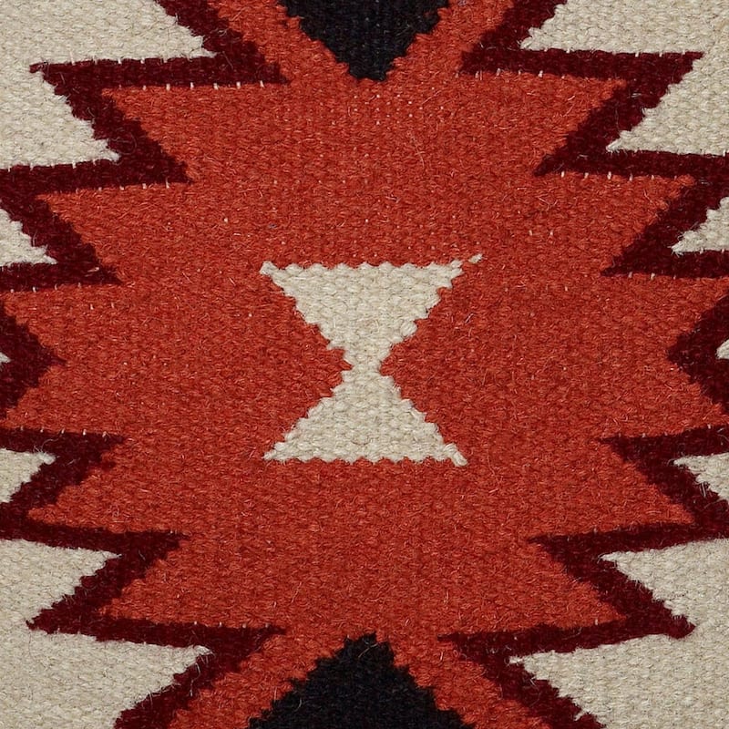 Rizzy Home Southwestern Woolen Flat Weave Throw Pillow