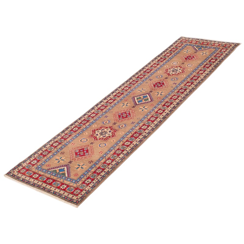 ECARPETGALLERY Hand-knotted Uzbek Ghazni Brown Wool Rug - 2'8 x 9'8