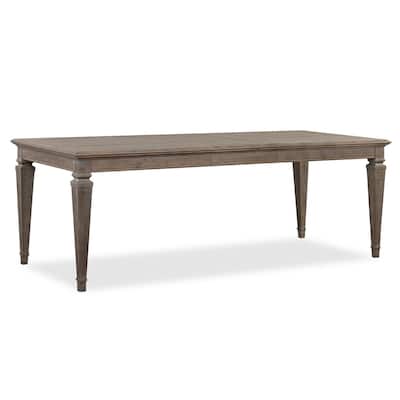 Magnussen Home Lancaster Dovetail Grey Extendable Rectangular Dining Table - 38''W x 68''D x 30''H