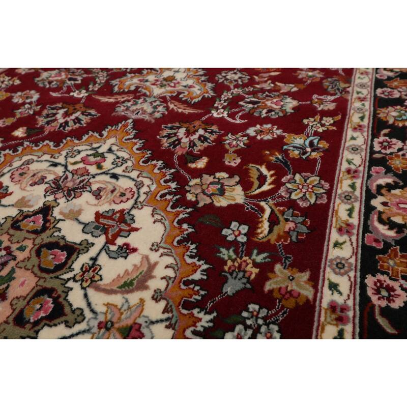 2'9''x9'6'' Runner Hand Knotted Wool Burgundy Traditional 300 KPSI Rug - 2' 9'' x 9' 6''