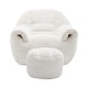 preview thumbnail 41 of 42, Bean Bag Chair, Comfy Bean Bag Sofa with Back Support, With Footstool,Faux Fur Bean Bag Chair
