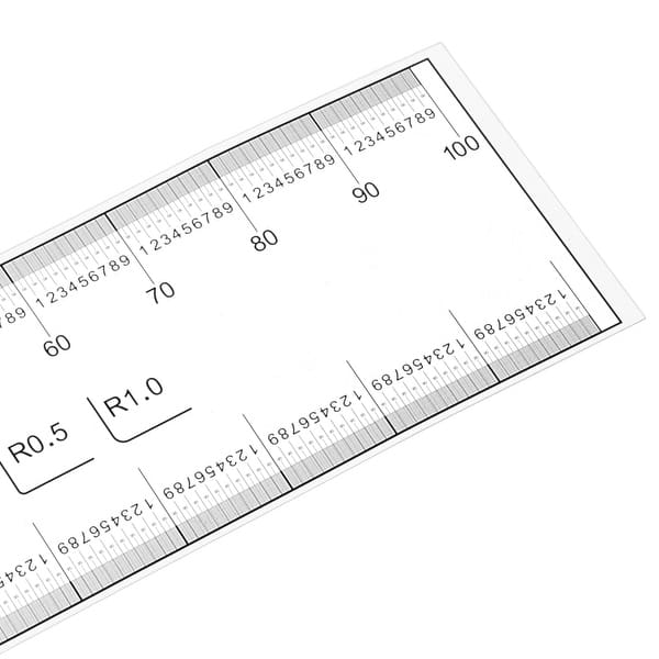 Flim Ruler Film Flexible Ruler with R Angle and Width Lines PET Plastic Folding ...