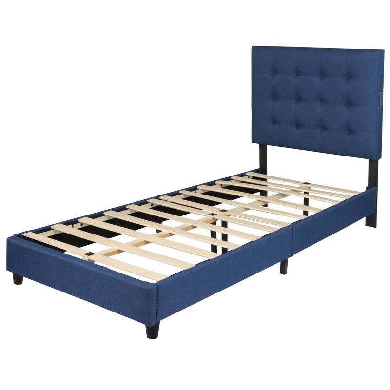 Madison Upholstered LED-lit Platform Bed Frame