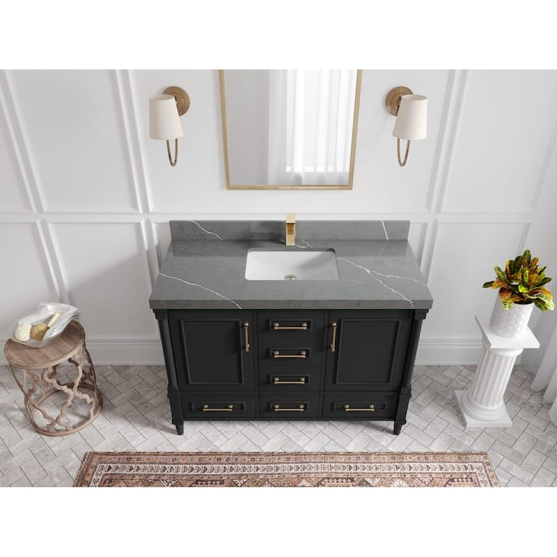 Willow Collections 48 in. W x 22 in. D Aberdeen Single Bowl Sink Bathroom Vanity with Countertop