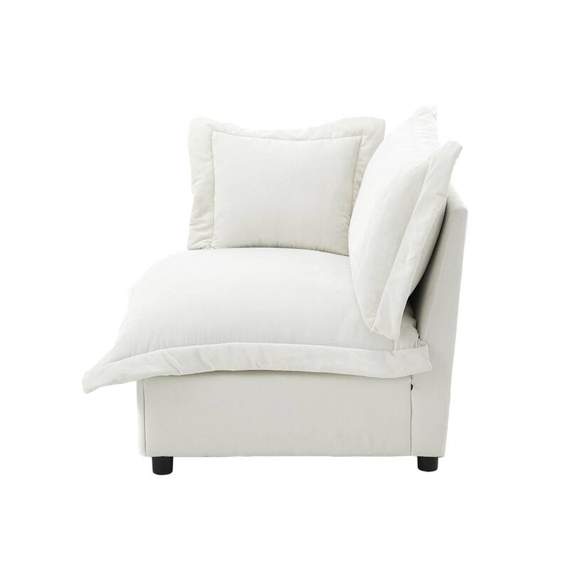 40"W Oversized Upholstered Chenille Comfy Cloud Corner Accent Chair