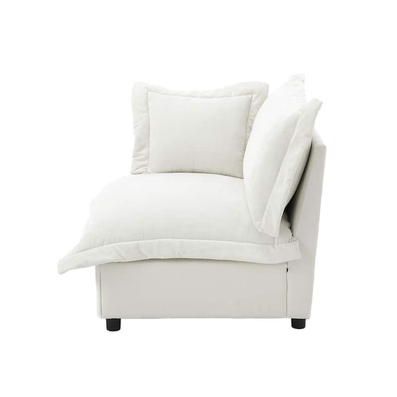 Double Layer Cushion Comfy Cloud Modular Sectional Sofa Couch Ottoman