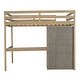 preview thumbnail 31 of 32, Full Pine Loft Bed with Wardrobe, Desk & Storage