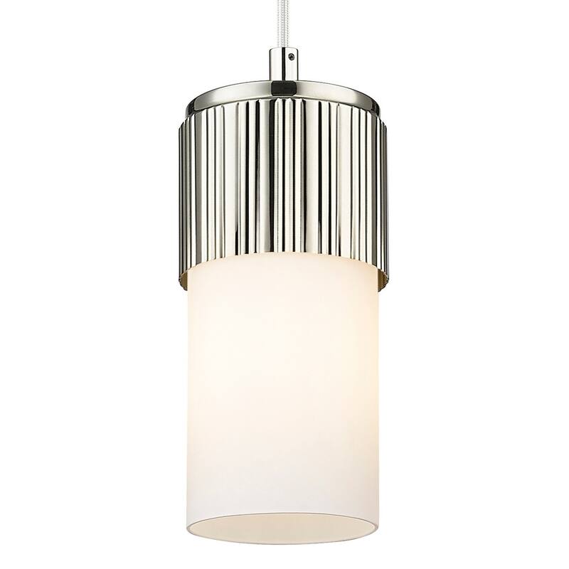 Innovations Lighting 428-1P-G428-7WH Bolivar 7" Tall Mini Pendant with - Polished Nickel