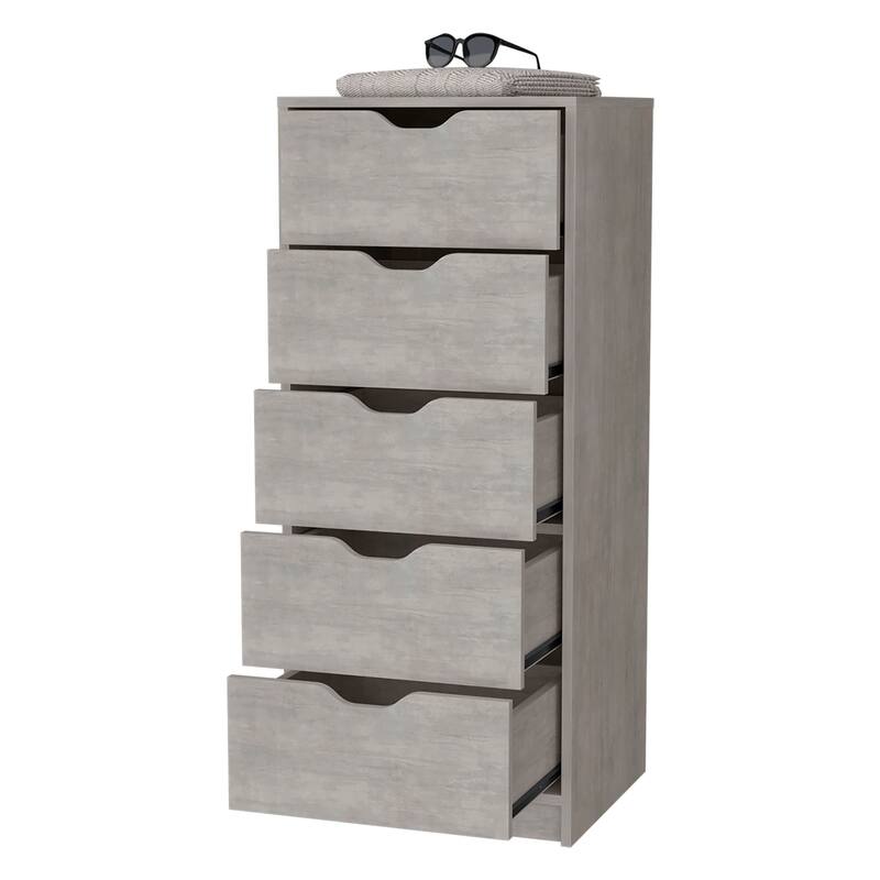 5 Drawers Dresser Chest Wardrobes White Wood