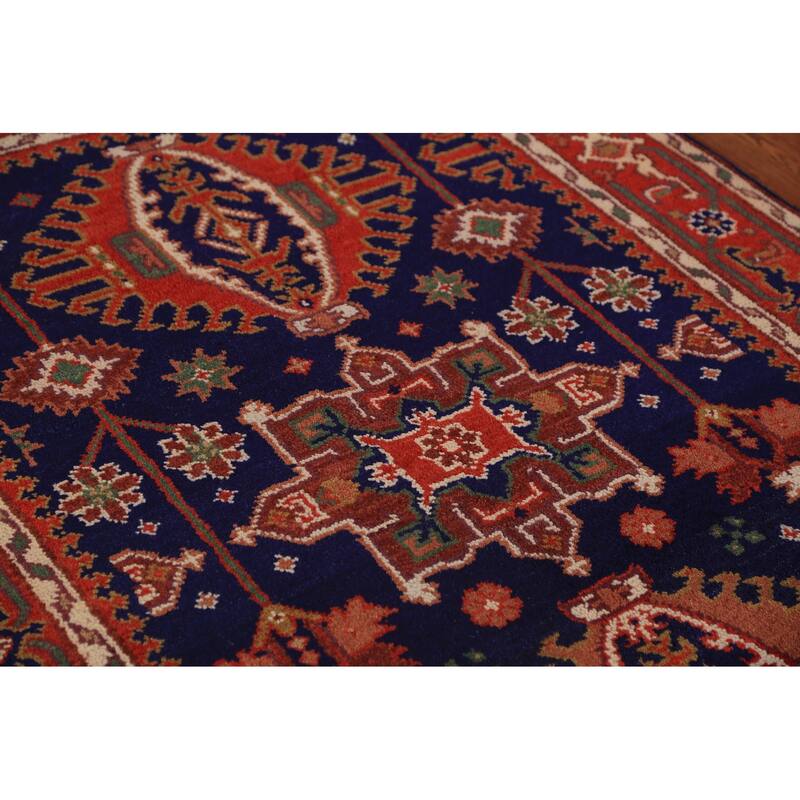 Orange Khottan Oriental Accent Rug Hand-Knotted Wool Carpet - 4'1"x 5'10"