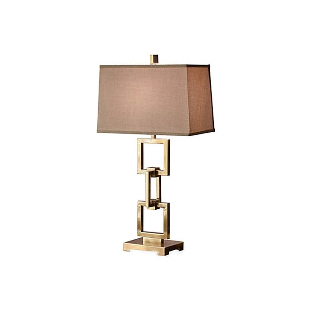 Antique Brass Square Link Lamp
