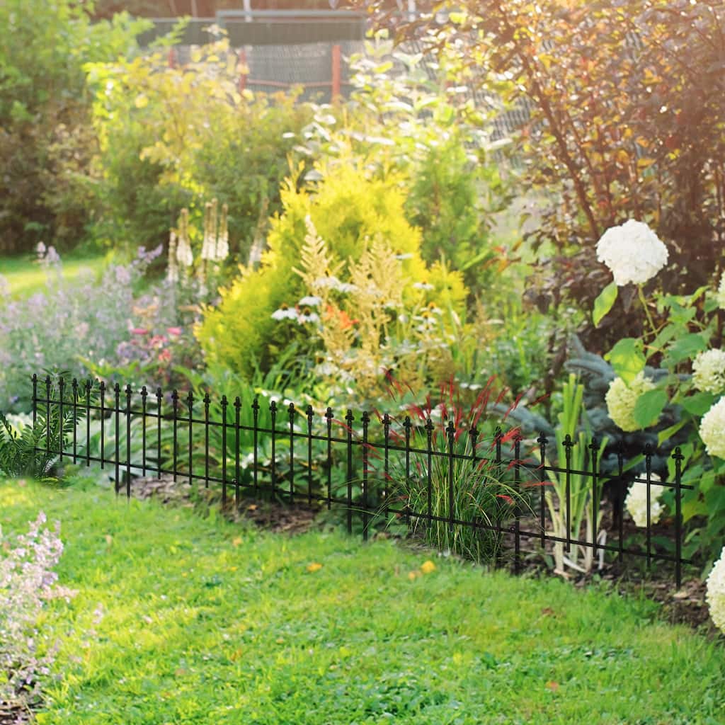 Metal Decorative Garden Fence Steel Fence Panels for Landscape, Flower Bed, Yard Decor