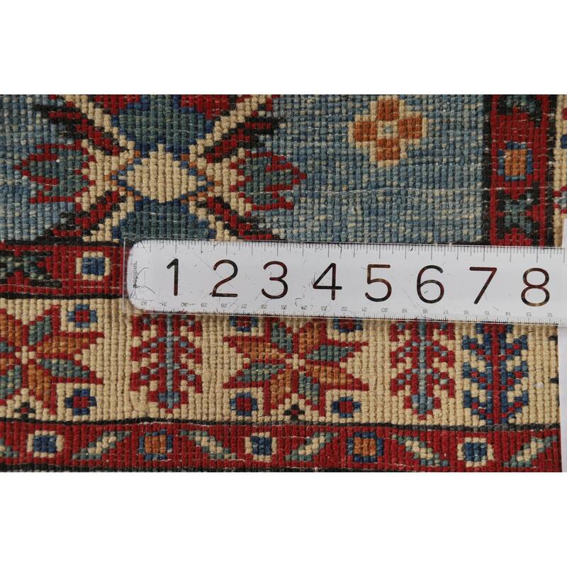 Blue Kazak Oriental Accent Foyer Rug Hand-Knotted Wool Carpet - 2'0"x 3'0"