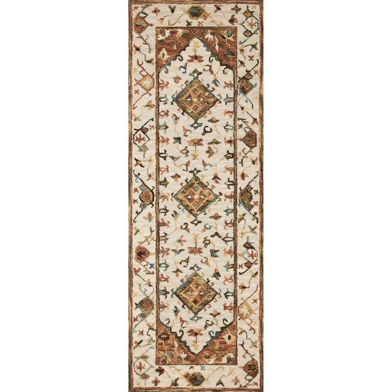 Alexander Home Karrie Hand-hooked Bordered Wool Area Rug