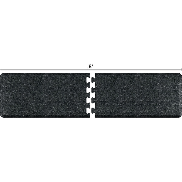 WellnessMats Granite Onyx Anti-Fatigue Puzzle Set Office & Kitchen Mat, 8 Feet by 2 Feet